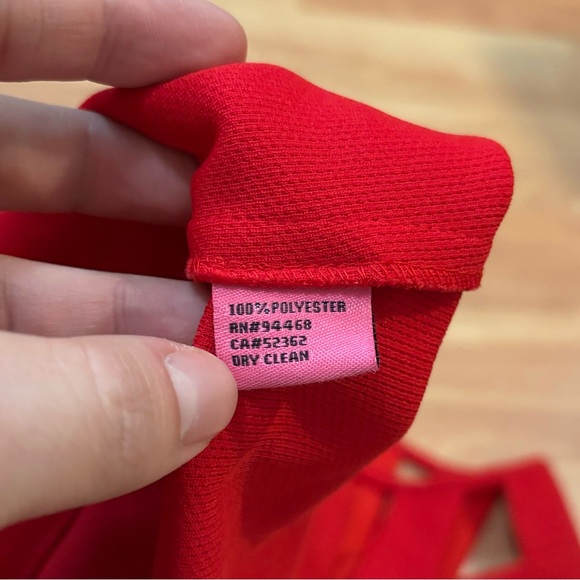 Betsey Johnson Red Cut Out Fit & Flare Dress Size 10 Medium Coquette Y2K Party - Picture 11 of 12